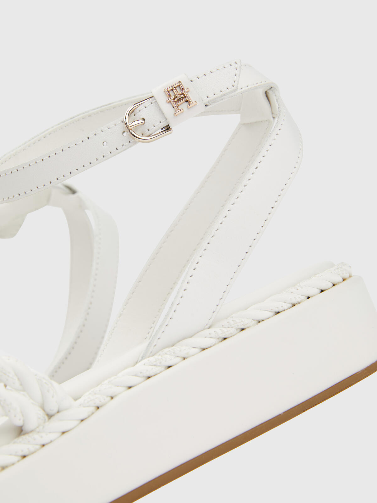 Tommy Hilfiger EAST COASTAL LEATHER Kadın Beyaz Sandalet