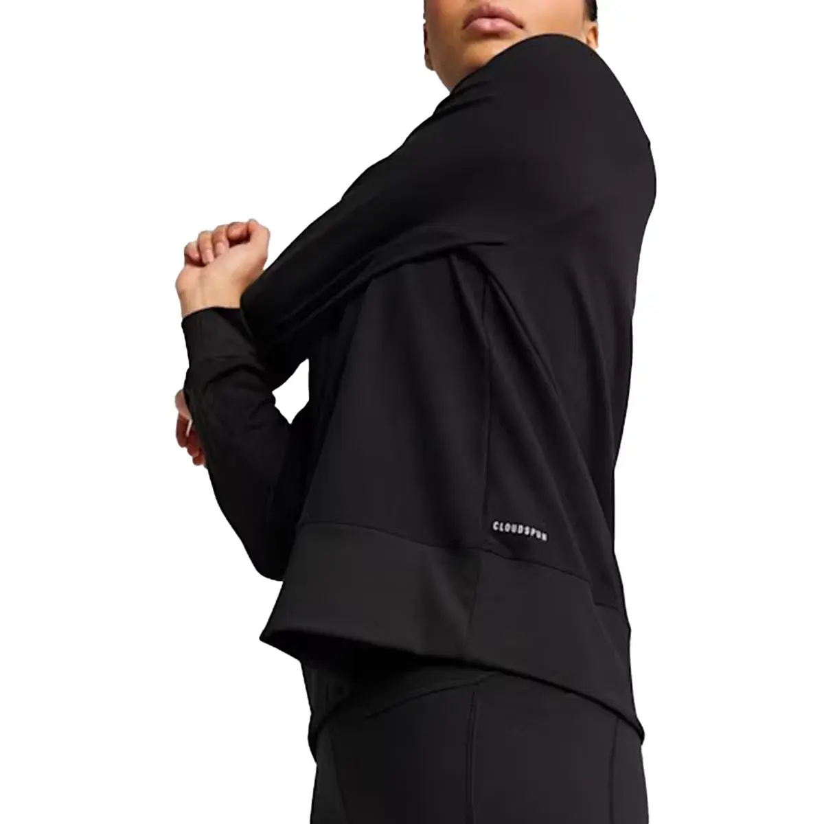 Puma W CLOUDSPUN FASHION MIDLAYER Siyah Kadın Sweatshirt