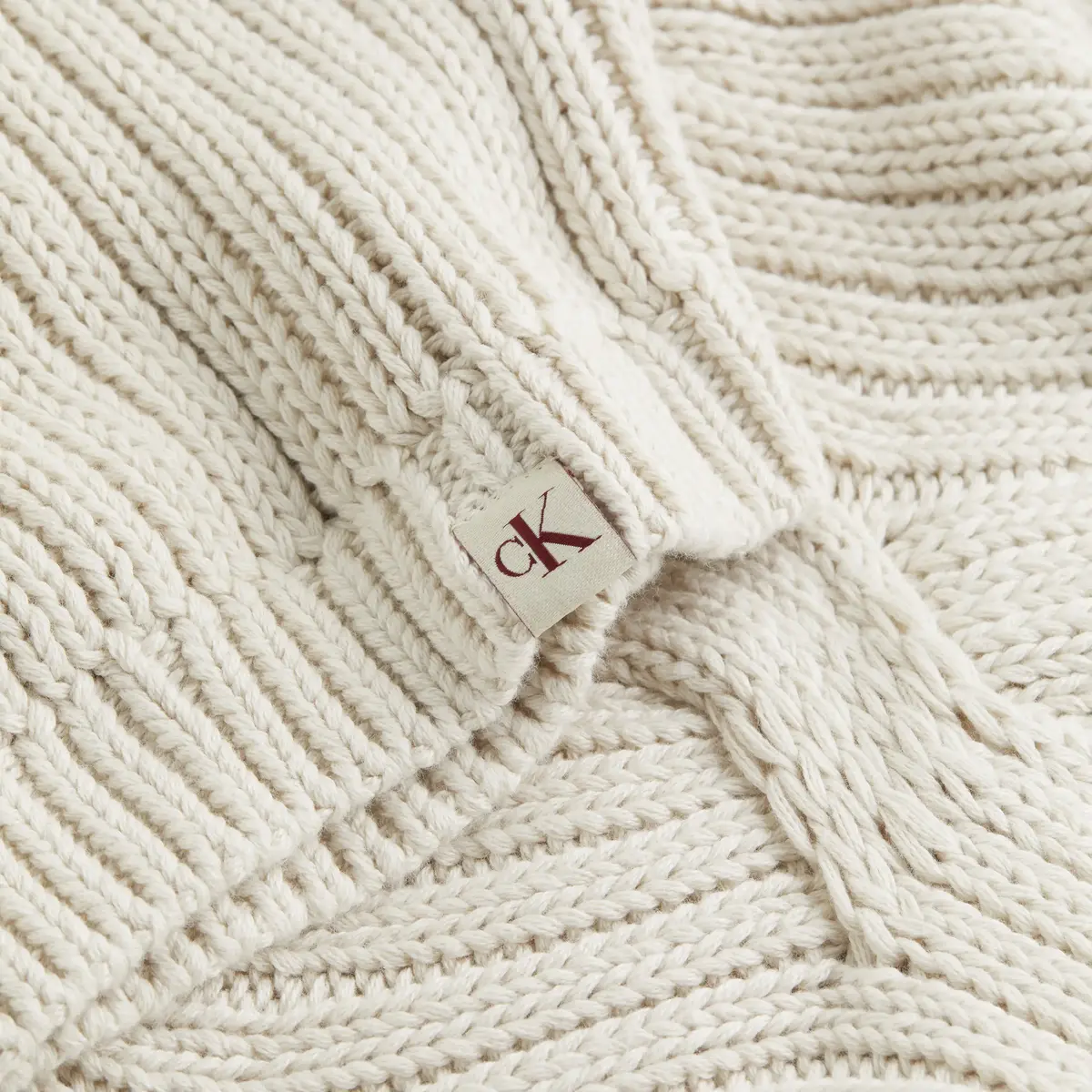 Calvin Klein CABLE KNIT SWEATER Kadın Bej Kazak