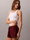 Calvin Klein HIGH SHINE FRENCH Bordo Kadın Mini Şort