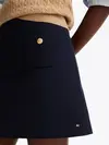 Tommy Hilfiger PUNTO SHORT SKIRT, C1G Lacivert Kadın Elbise-Etek