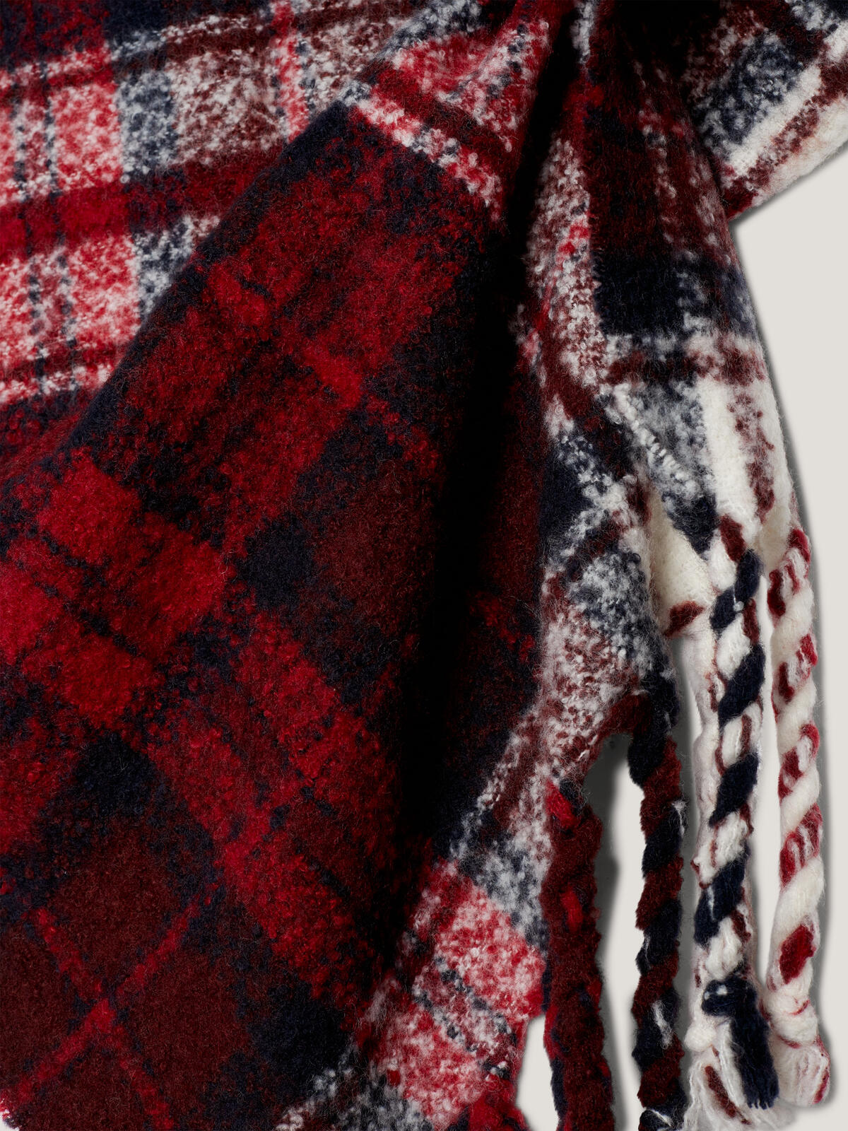 Tommy Hilfiger TOMMY CHECK SCARF Kadın Kırmızı Atkı