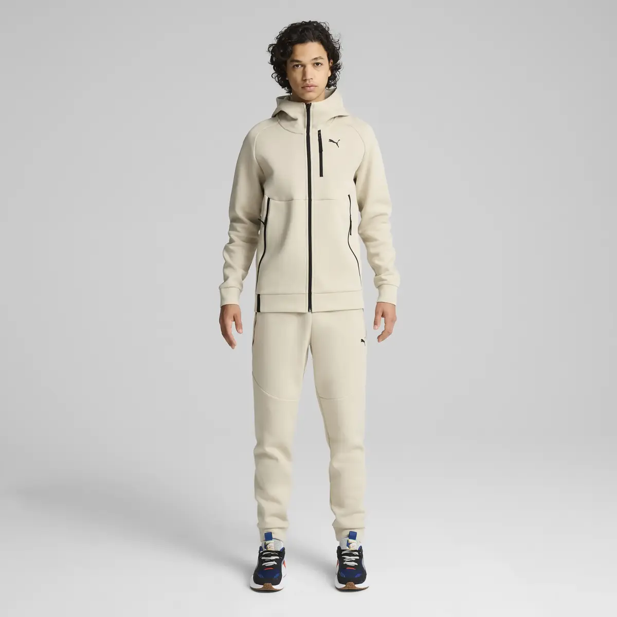 Puma PUMATECH Full-Zip Hoodie Bej Erkek Fermuarlı Ceket