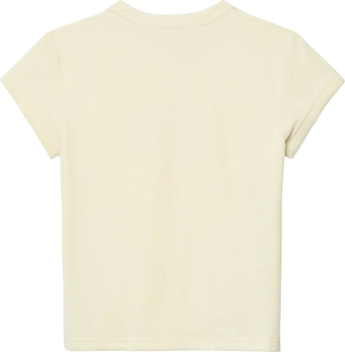 Calvin Klein SS VELOUR LOGO TEE Kadın Krem T-Shirt