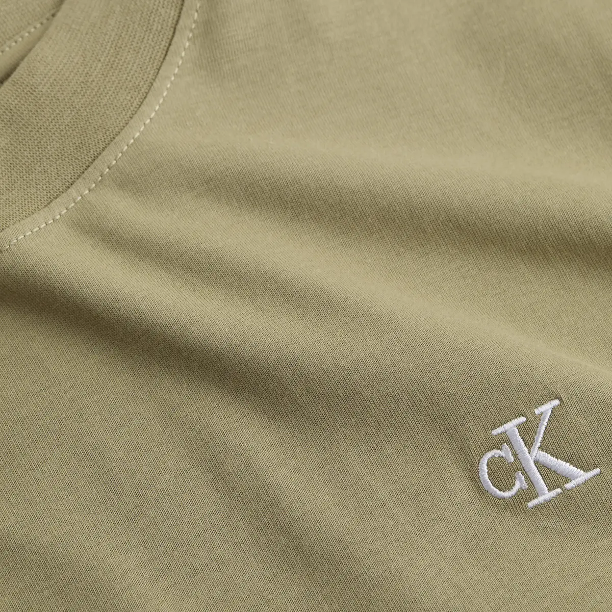 Calvin Klein SERIF FONT GRAPHIC T, HI0 Bej Erkek T-Shirt & Polo