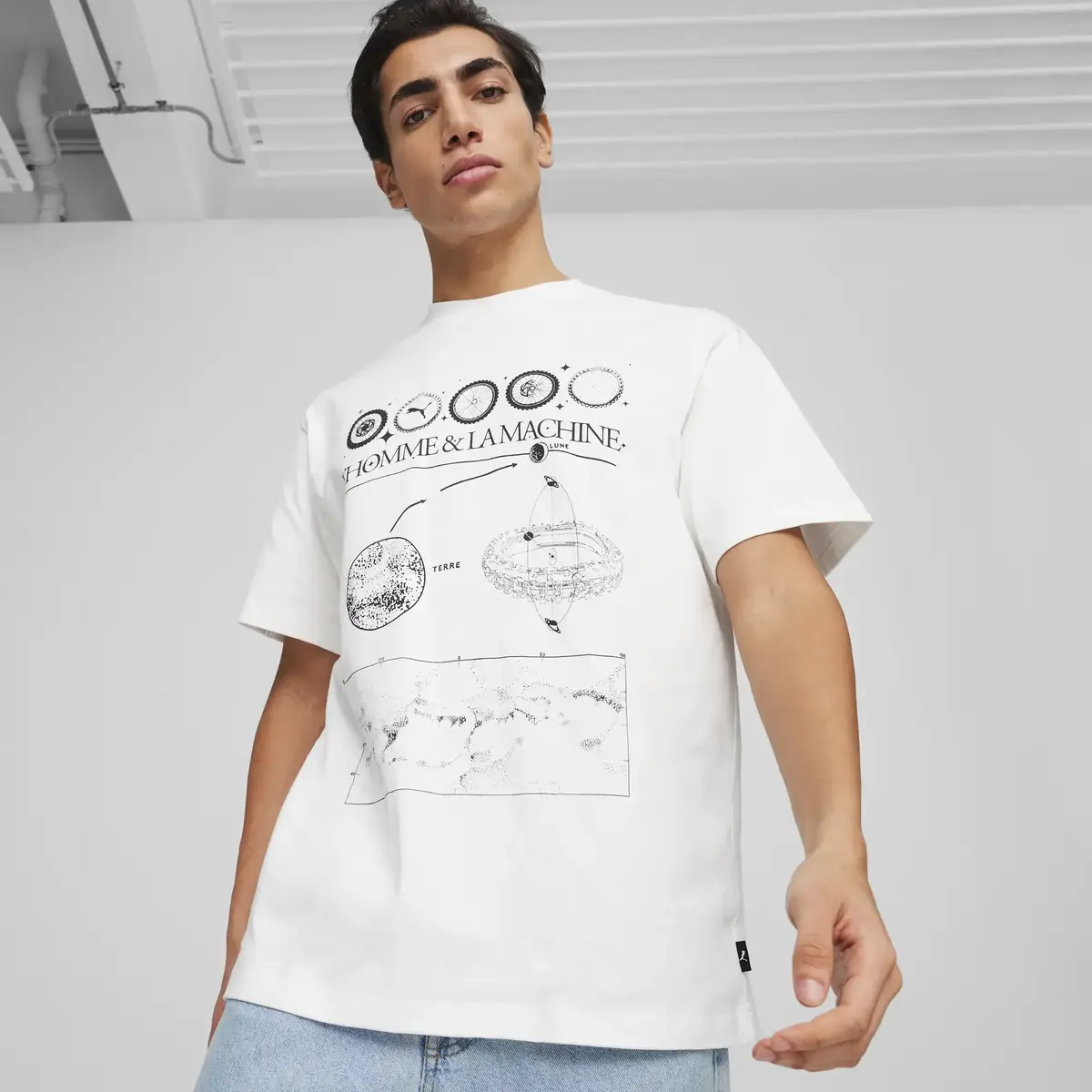 Puma GRAPHICS Tee Beyaz Erkek T-Shirt