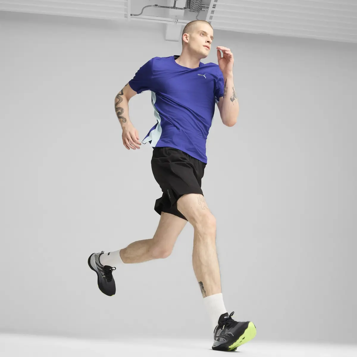 Puma RUN FAVORITE VELOCITY TEE Mor Erkek T-Shirt
