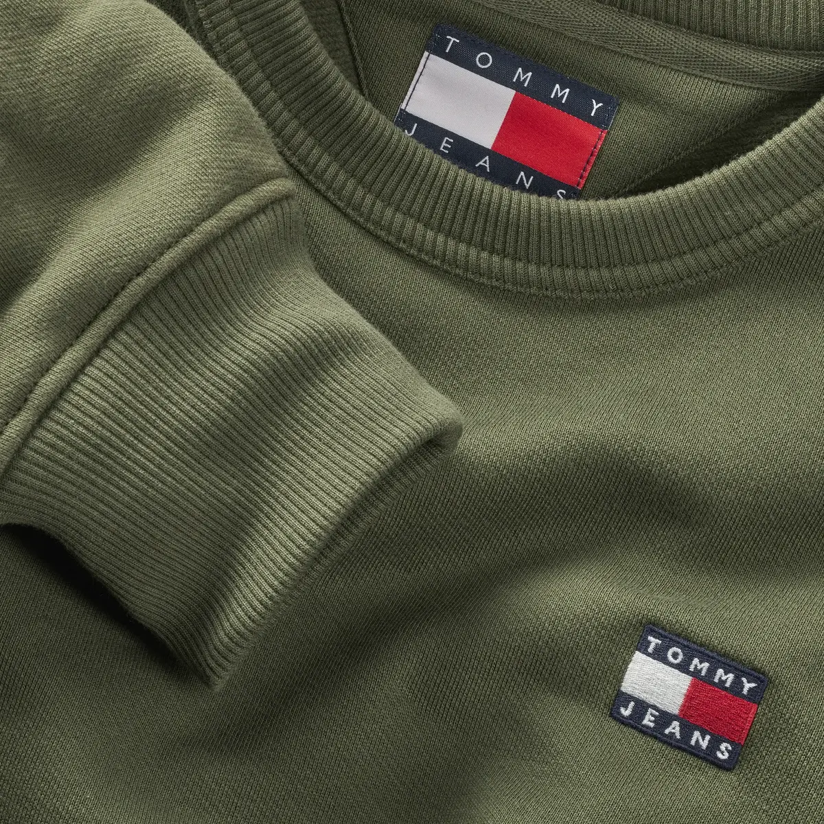 Tommy Hilfiger TJM REG BADGE CREW E, M12 Yeşil Erkek Sweatshirt