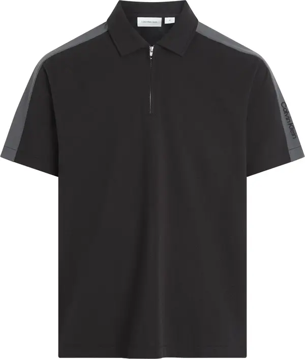Calvin Klein LOGO TAPE POLO, BEH Siyah Erkek T-Shirt & Polo
