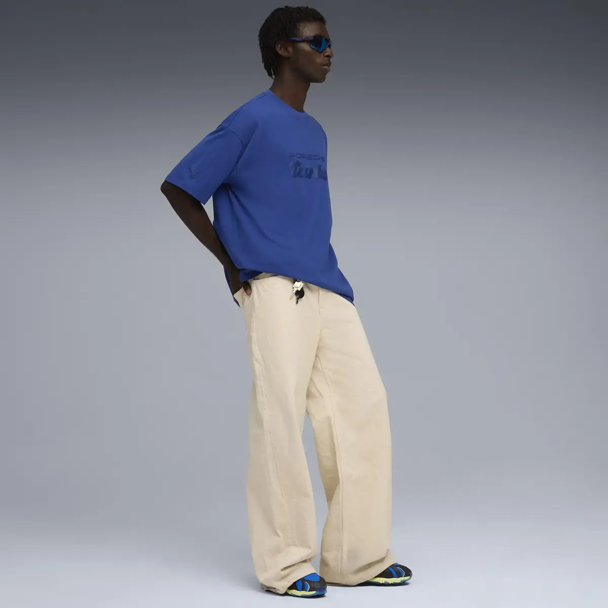 Puma PL ESS Tee Mavi Erkek T-Shirt