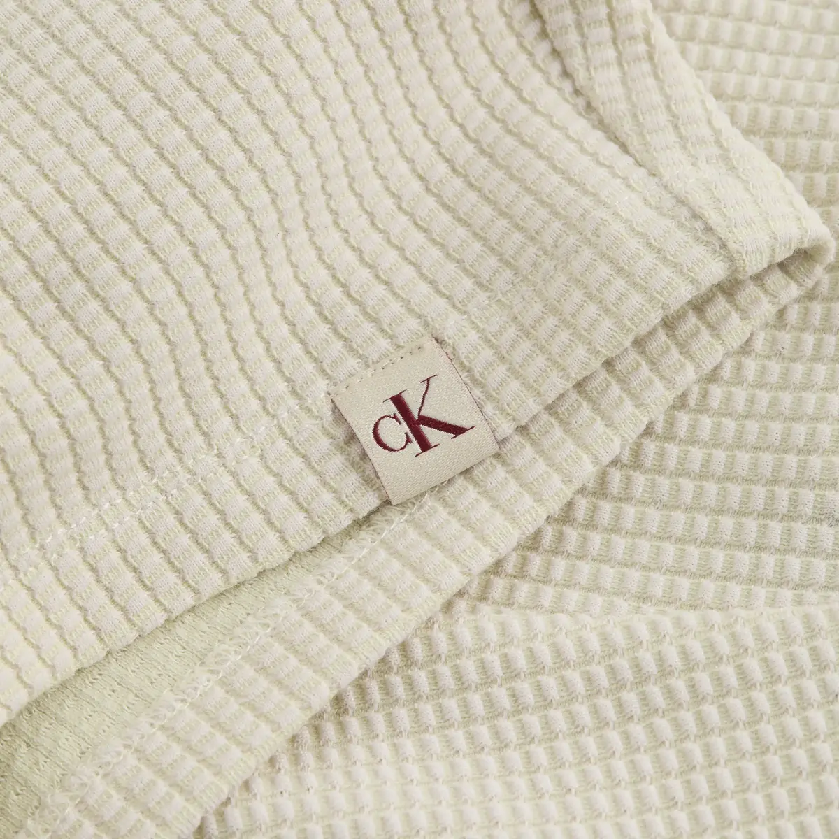 Calvin Klein WAFFLE TEXTURE SHORT, CKS Krem Kadın Tayt