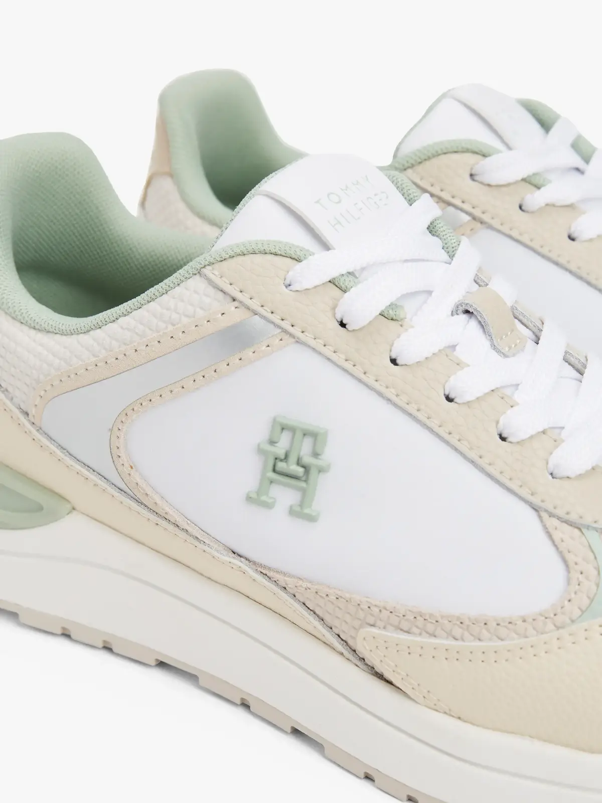 Tommy Hilfiger CASUAL FASHION RUNNE, 0LB Krem Kadın Spor Ayakkabı & Sneaker