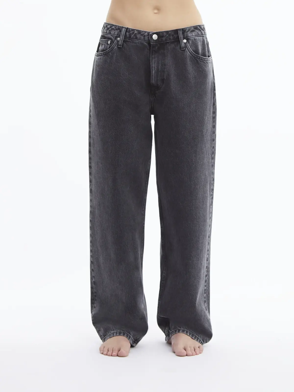 Calvin Klein 90s STRAIGHT Kadın Antrasit Kot Pantolon