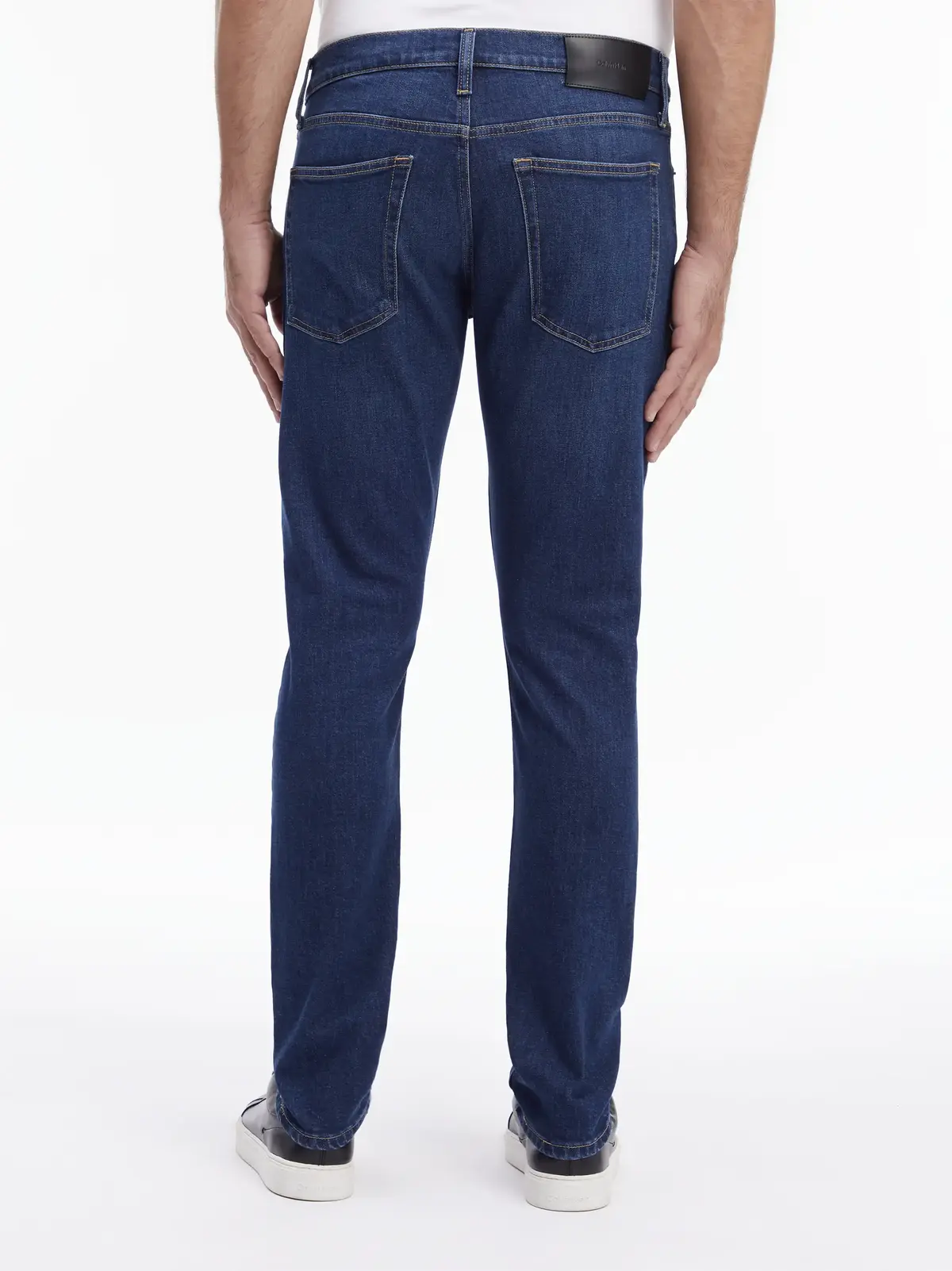 Calvin Klein SLIM FIT DARK BLUE Erkek Mavi Kot Pantolon