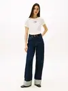 Tommy Hilfiger TJW REG PARTY FLAG T, Beyaz Kadın T-Shirt