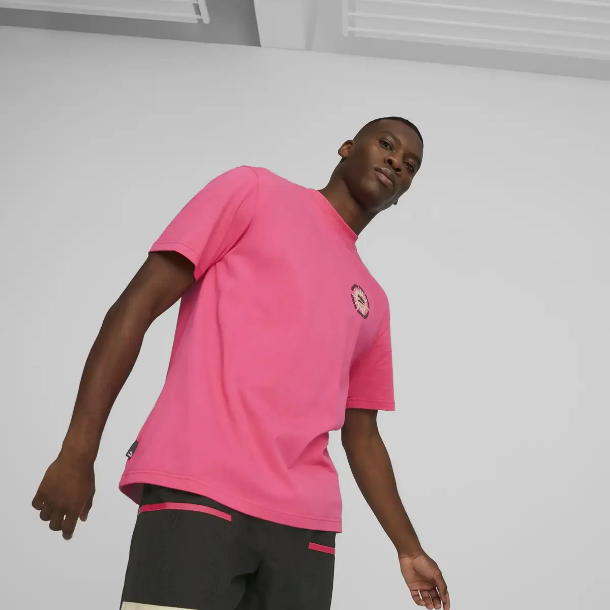 Puma DOWNTOWN Graphic Tee Pembe Erkek/Unisex T-Shirt