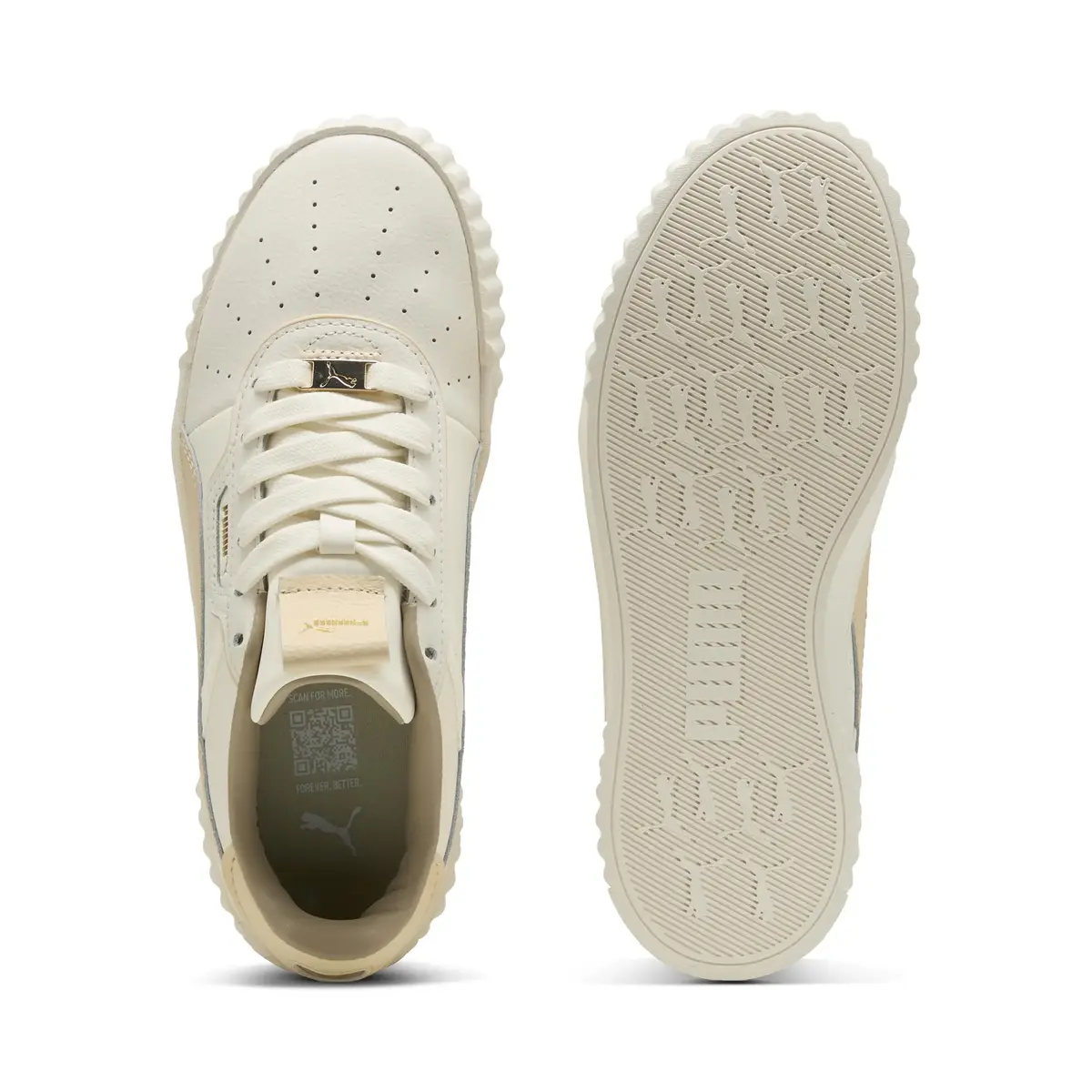 Puma Carina 3.0 Luxe Krem Kadın Günlük Spor Ayakkabı