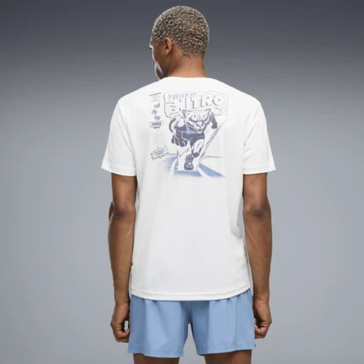 Puma M Run Nitro Graphic Tee Beyaz Erkek T-Shirt