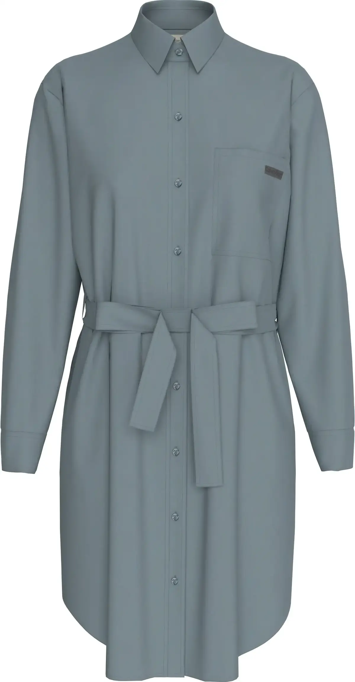 Calvin Klein LYOCELL SHIRT DRESS, PC2 Yeşil Kadın Elbise-Etek