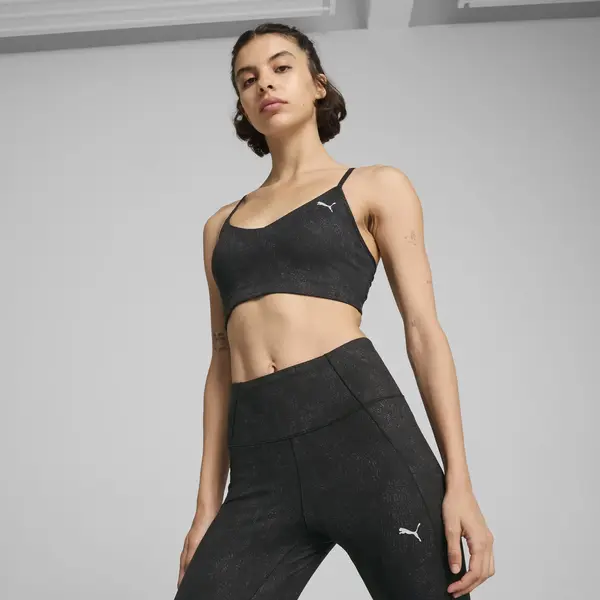 Puma STUDIO MOVE YOGINI BRA AOP Siyah Kadın Spor Sütyeni