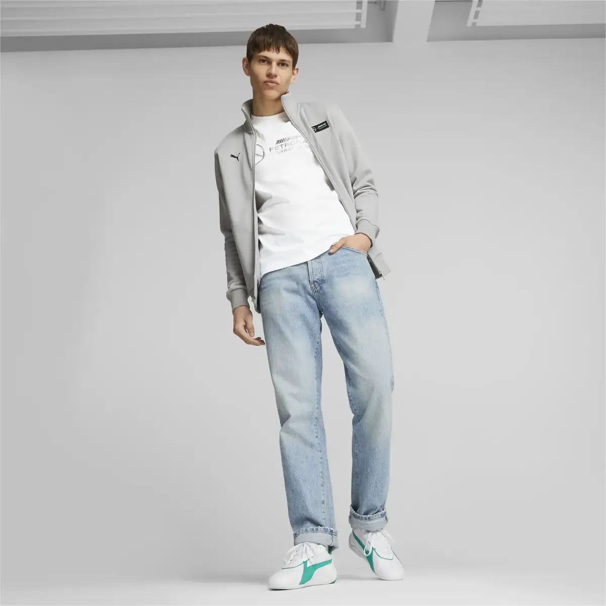 Puma MAPF1 ESS Fleece Jacket Gri Erkek Ceket