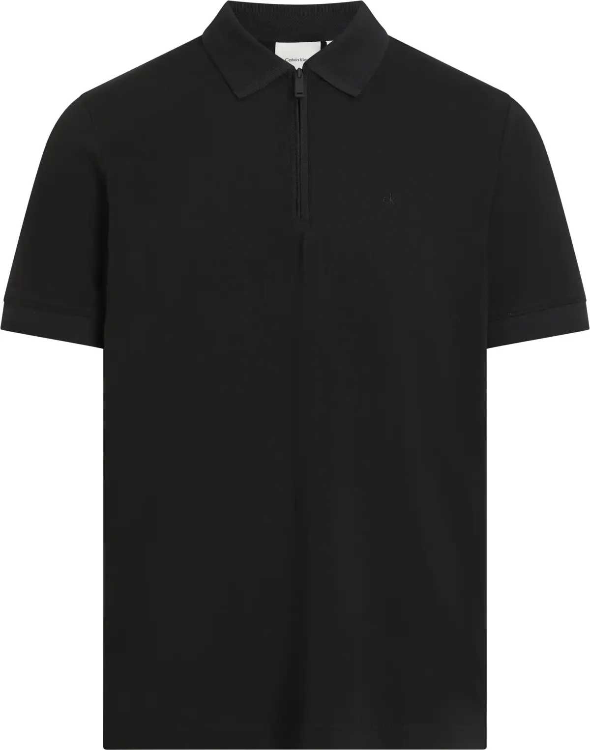 Calvin Klein THERMO TECH PIQUE ZI, BEH Siyah Erkek T-Shirt & Polo