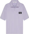 Calvin Klein PIQUE BADGE SS POLO Erkek Lila Polo T-Shirt