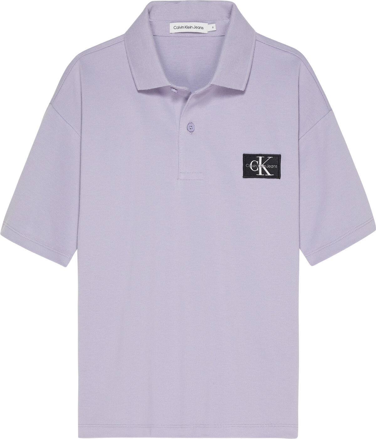 Calvin Klein PIQUE BADGE SS POLO Erkek Lila Polo T-Shirt