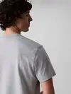 Calvin Klein SS 20S CK MACRO Gri Erkek Tişört