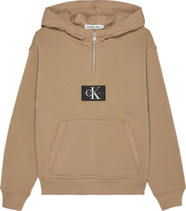 Calvin Klein QUILTED MIX MEDIA HO Erkek Kahverengi Hoodie