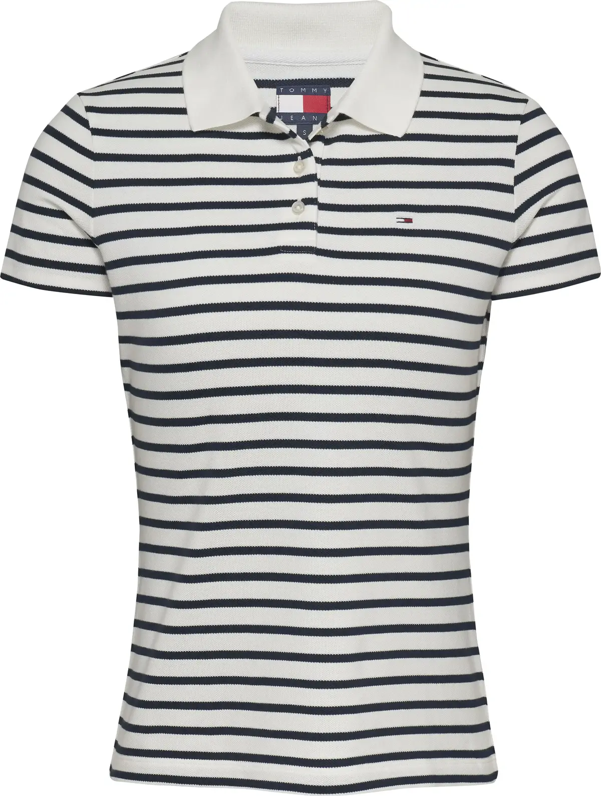 Tommy Hilfiger TJW SLIM ESSENTIAL P, 0FC Beyaz Kadın T-Shirt & Polo