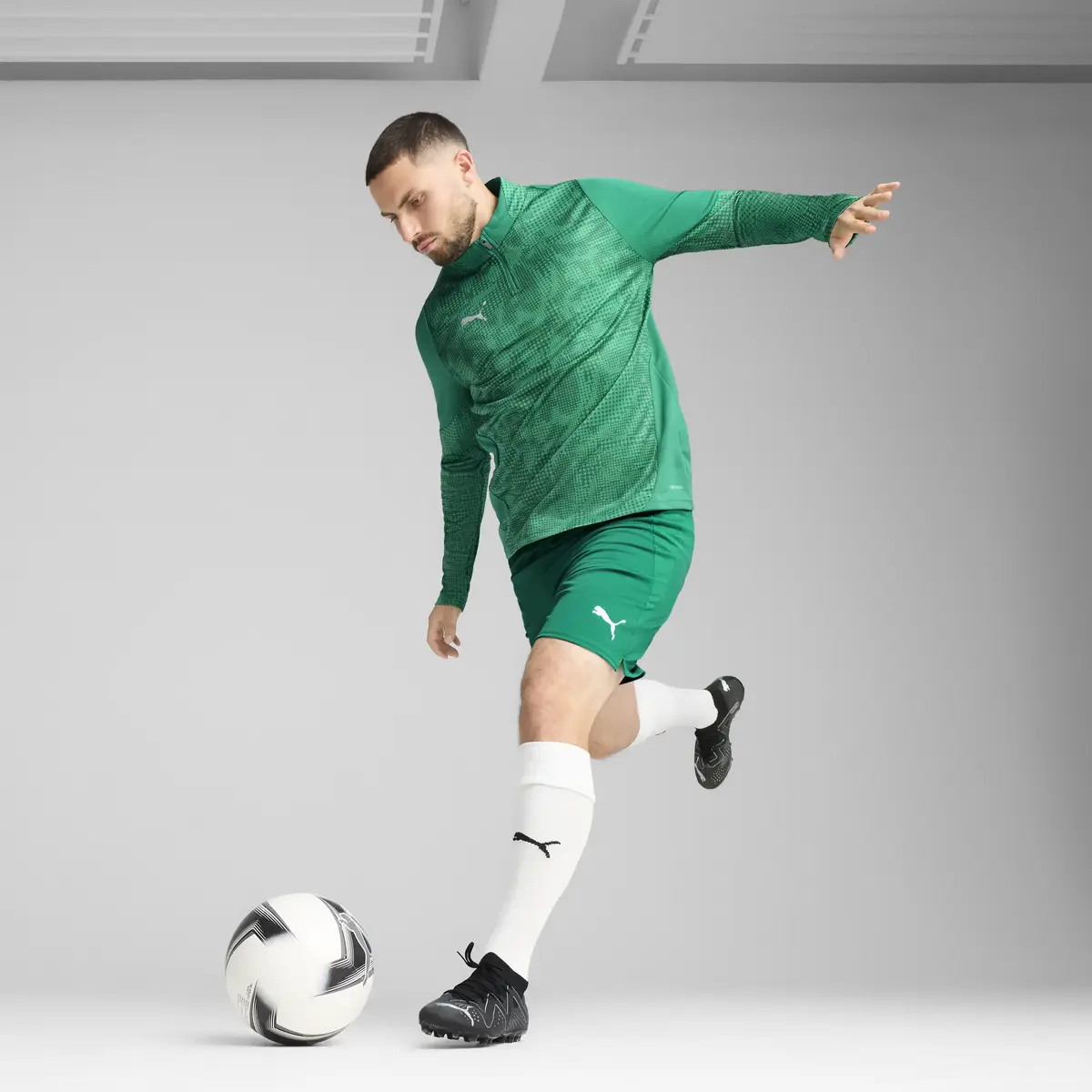 Puma teamCUP Training 1/4 Zip Top Yeşil Erkek Eşofman Üst