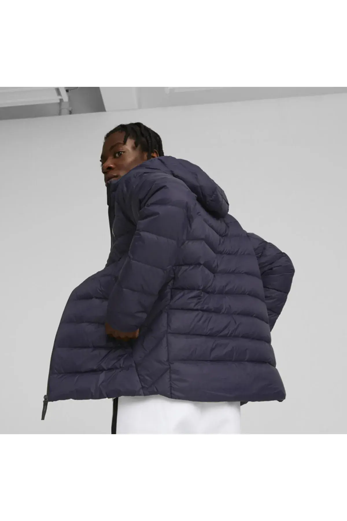 Puma Packlıte Hooded Down Jacket Lacivert Erkek Şişme Mont