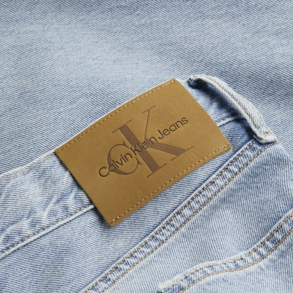 Calvin Klein SLIM STRAIGHT Erkek Mavi Kot Pantolon