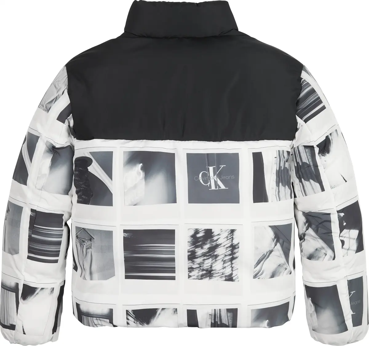 Calvin Klein AOP POLAROID PUFFER Erkek Siyah Şişme Mont