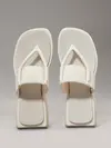 Calvin Klein SQ LOW WEDGE SANDAL, AEO Krem Kadın Terlik