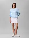 Calvin Klein LS MONOLOGO FRENCH TERRY RLXD CR Mavi Kadın Sweatshirt