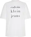 Calvin Klein SS CKJ LOGO TEE, YAA Beyaz Kadın T-Shirt & Polo