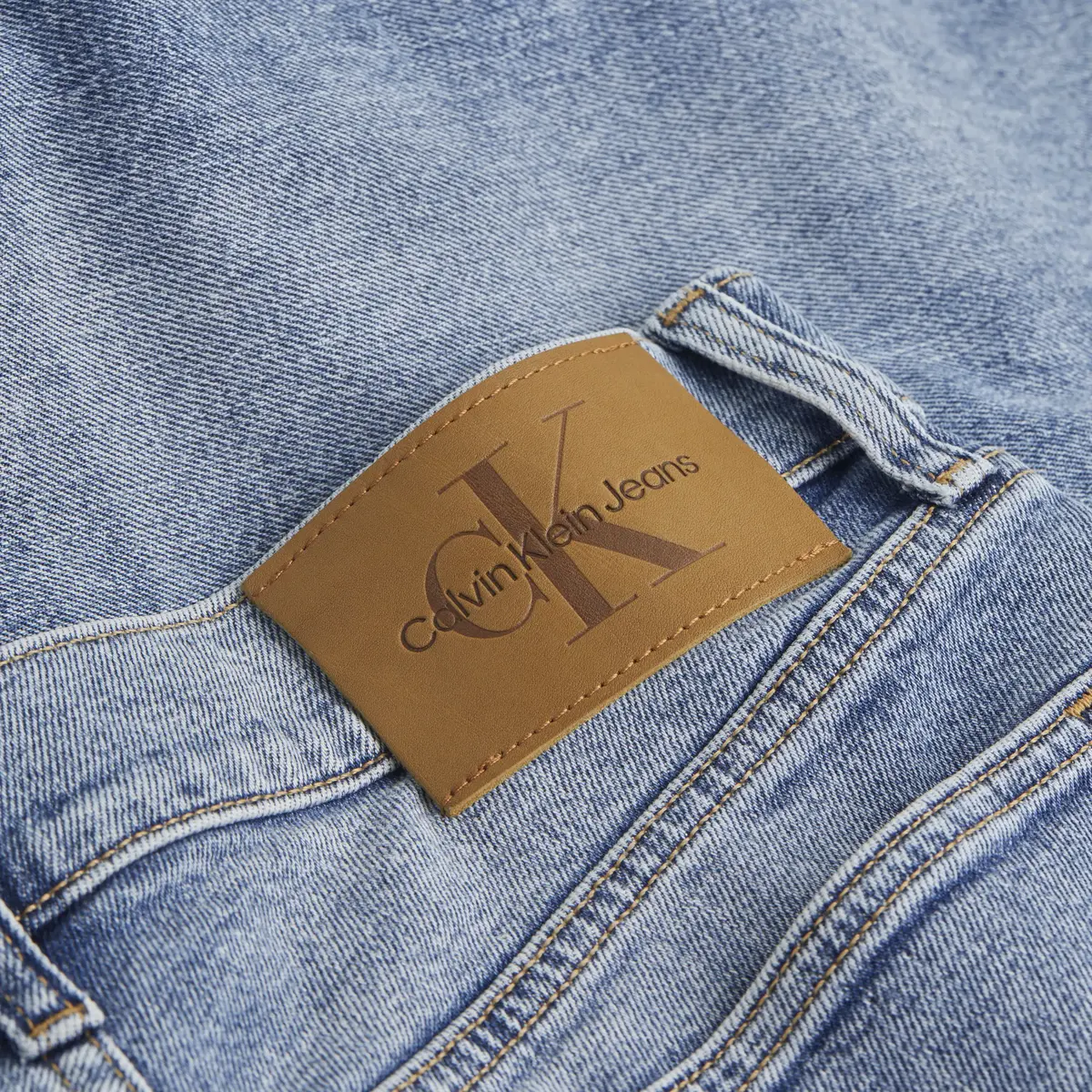 Calvin Klein SLIM TAPER Erkek Mavi Kot Pantolon