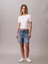 Calvin Klein A- Modal Rib Tee Beyaz Kadın Tişört