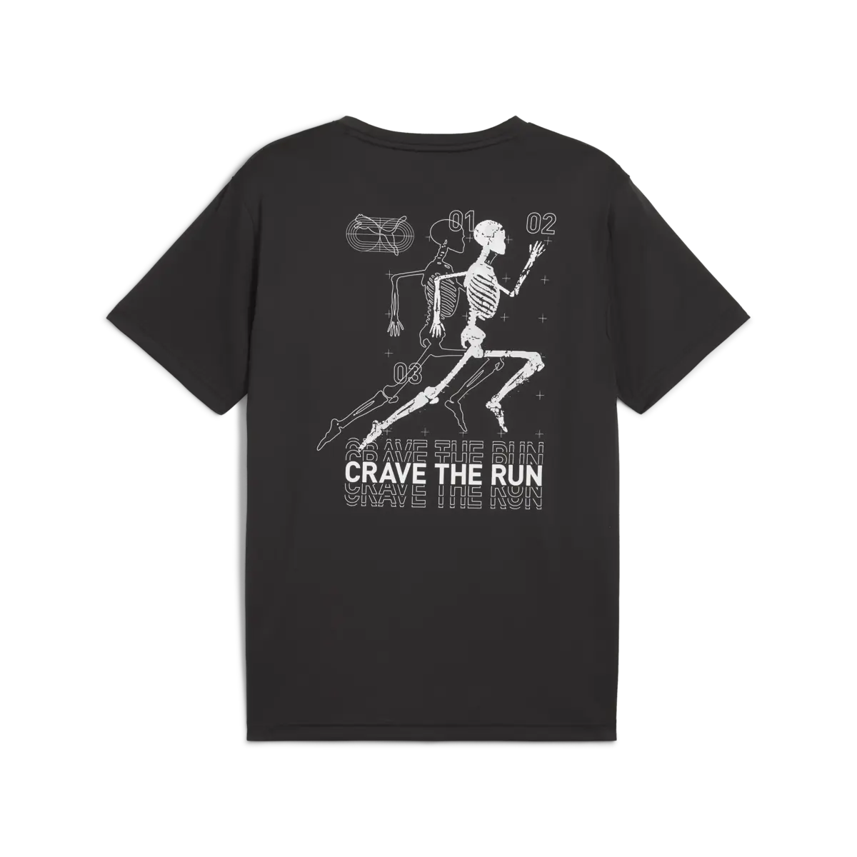 PUMA GRAPHICS SKELETON RUN TEE Siyah Erkek T-Shirt