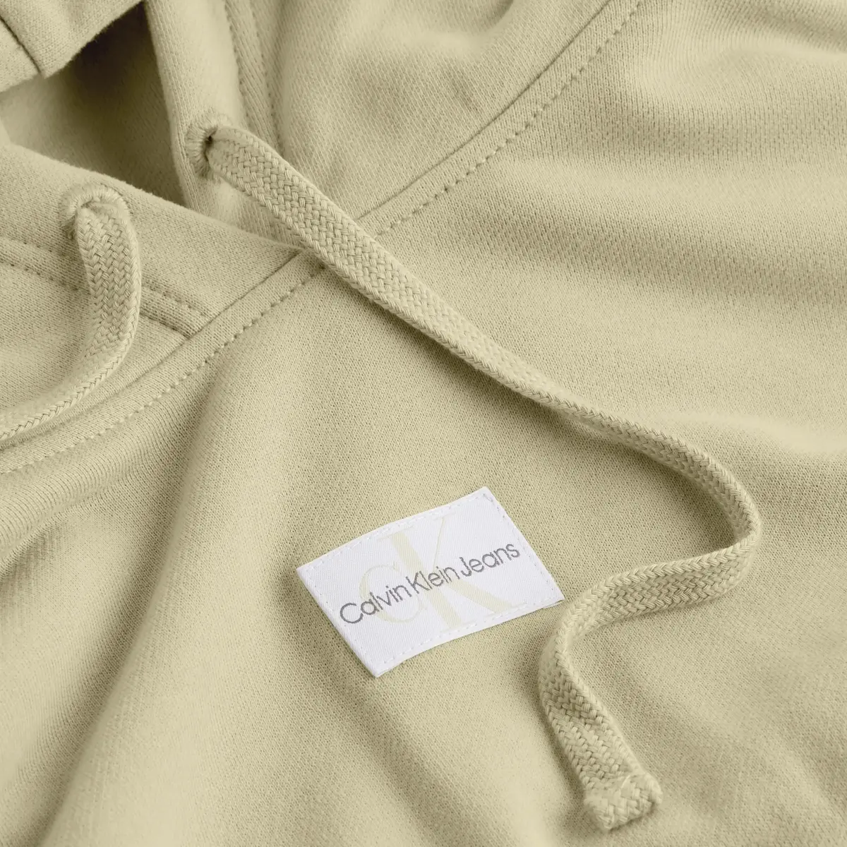 Calvin Klein WOVEN LABEL OVERSIZE Kadın Krem Sweatshirt