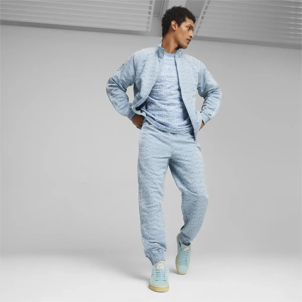 Puma X PTC T7 AOP Jacket WV Mavi Erkek Sweatshirt