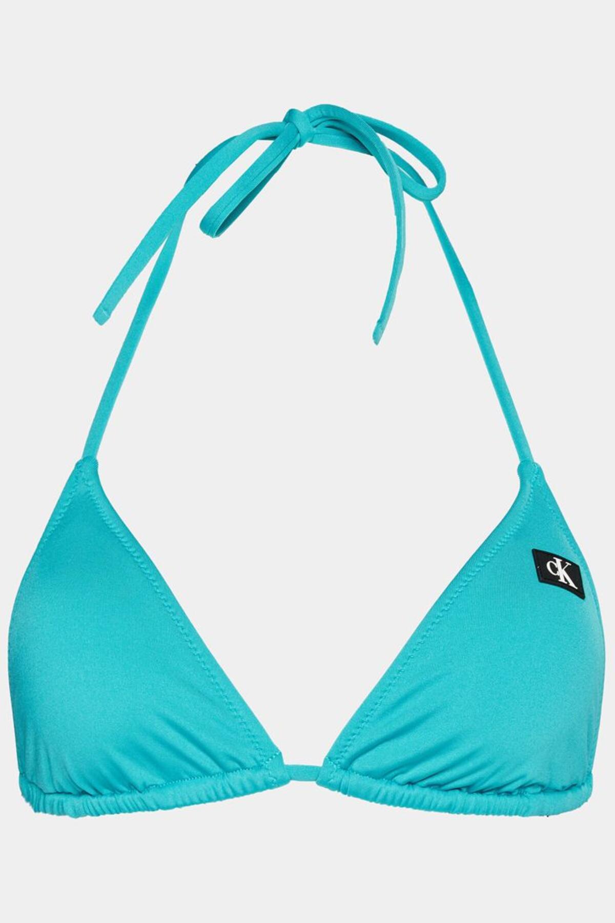 Calvin Klein TRIANGLE-RP Mavi Kadın Bikini Üstü