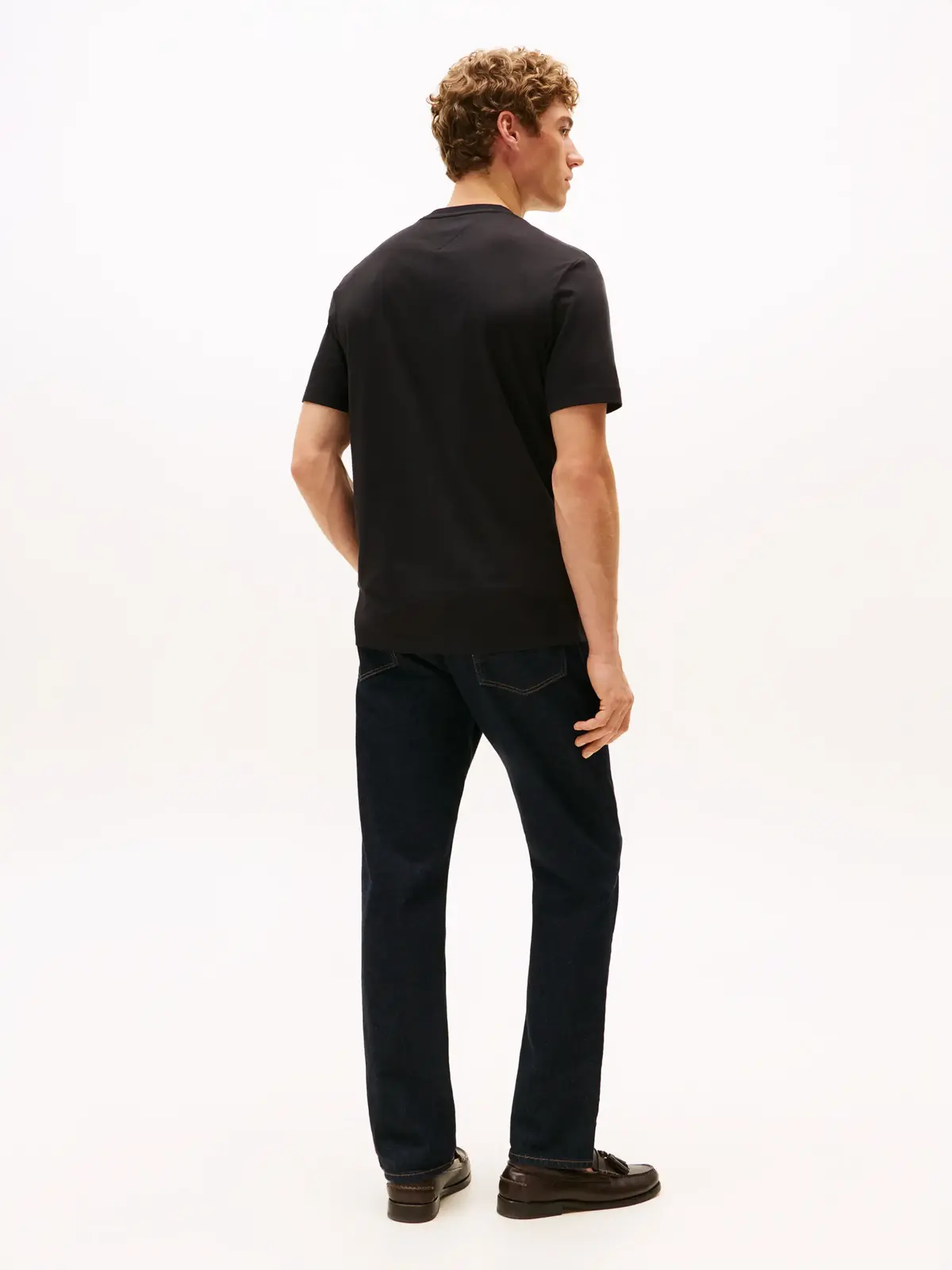 Tommy Hilfiger HILFIGER CHEST INSER, BDS Siyah Erkek T-Shirt & Polo