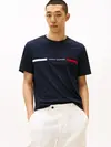 Tommy Hilfiger HILFIGER CHEST INSER, DW5 Siyah Erkek T-Shirt & Polo