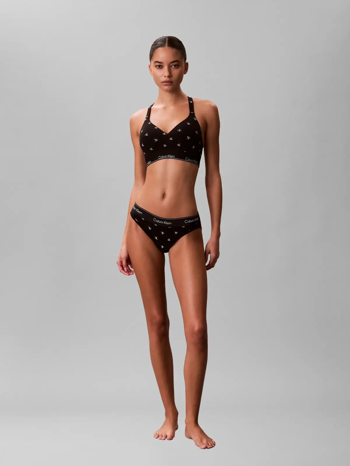 Calvin Klein LIFT BRALETTE CK Logolu Siyah Bralet