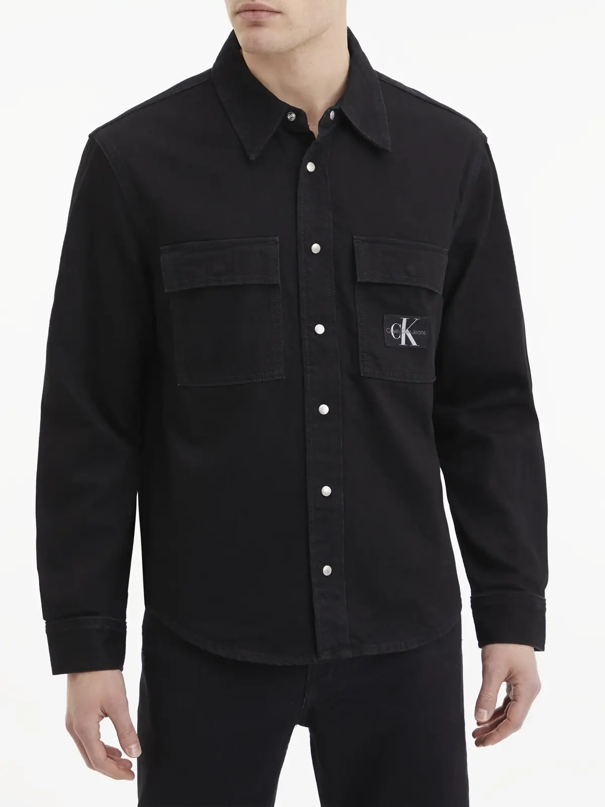Calvin Klein RELAXED UTILITY SHIR Erkek Siyah Gömlek