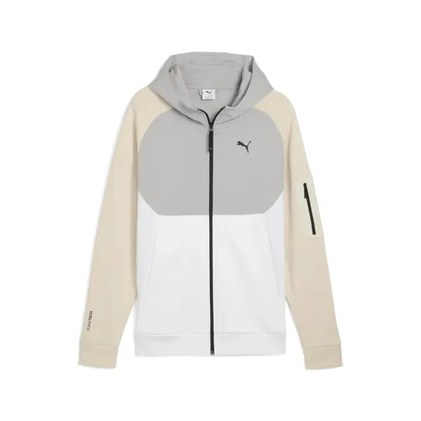 Puma PUMATECH FZ Hoodie Krem Erkek Fermuarlı Üst