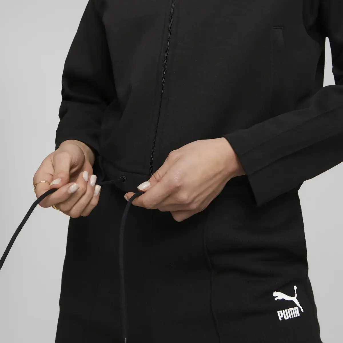 Puma T7 Track Jacket Siyah Kadın Fermuarlı Sweatshirt